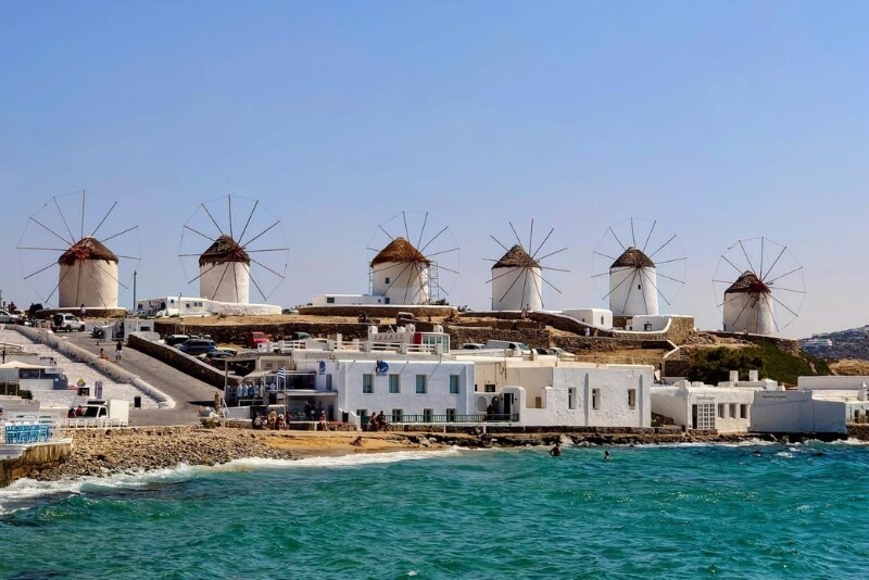 Cối xay gió ở đảo Mykonos