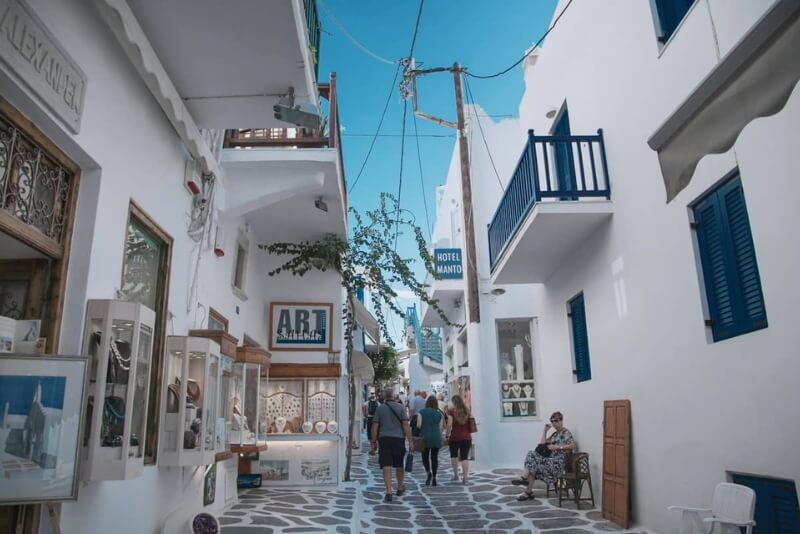 Phố Matogianni - đảo Mykonos